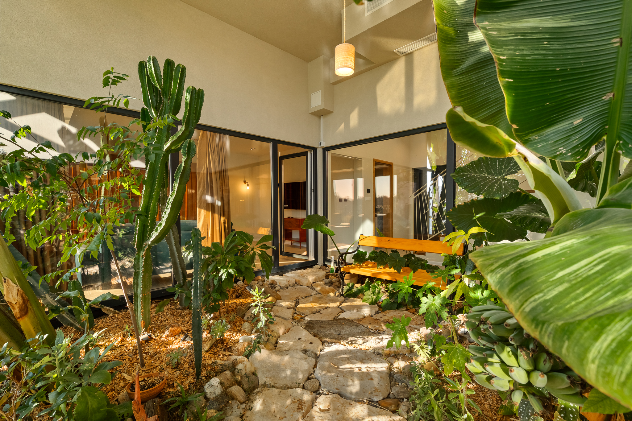 Greenhouse garden path
